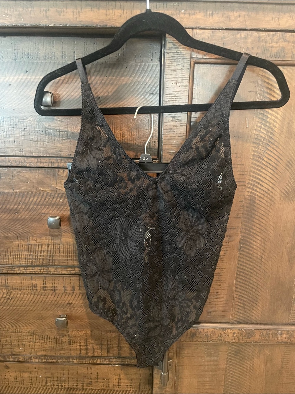 Intimately by Free People Black Floral Bodysuit